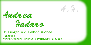 andrea hadaro business card