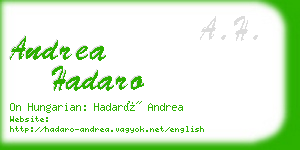 andrea hadaro business card